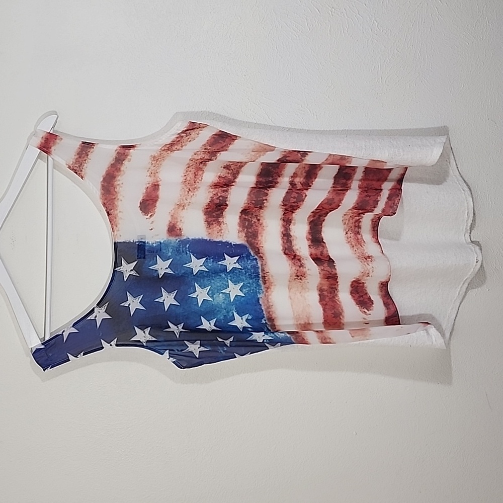 VENUS Red, White, and Blue Tank Top